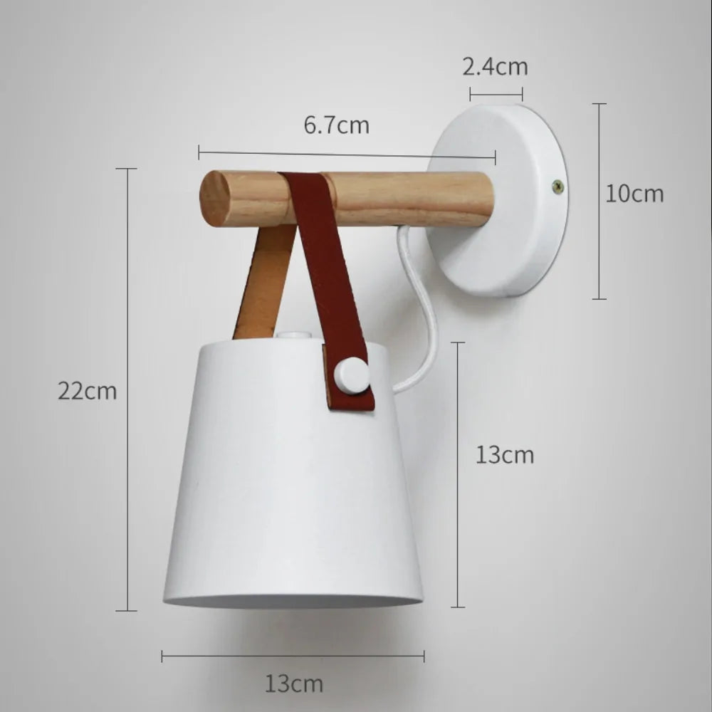 Minimalistic Bell Wall Lamp | Wood & Metal