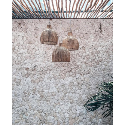 Rattan Pendant Light - Natural Woven Lobster Trap - Large