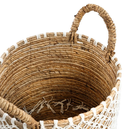 Macramé Basket - Cross Stitched - Medium