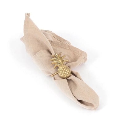 Brass Pineapple Napkin Ring - Gold Finish
