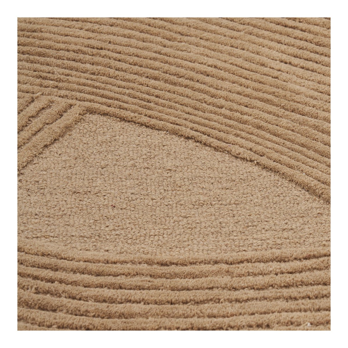 Hand-Tufted Area Rug - Brown Pune Rug, 160x230 cm