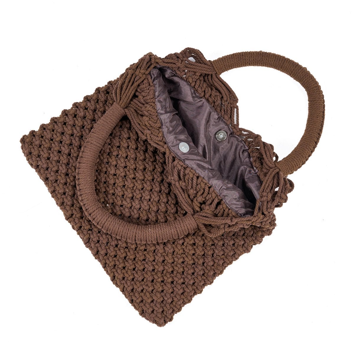 Cotton Shoulder Bag - Brown Eco-Friendly Tote