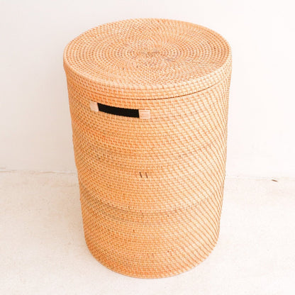Rattan Laundry Basket with Lid – Handmade Storage Basket SARI