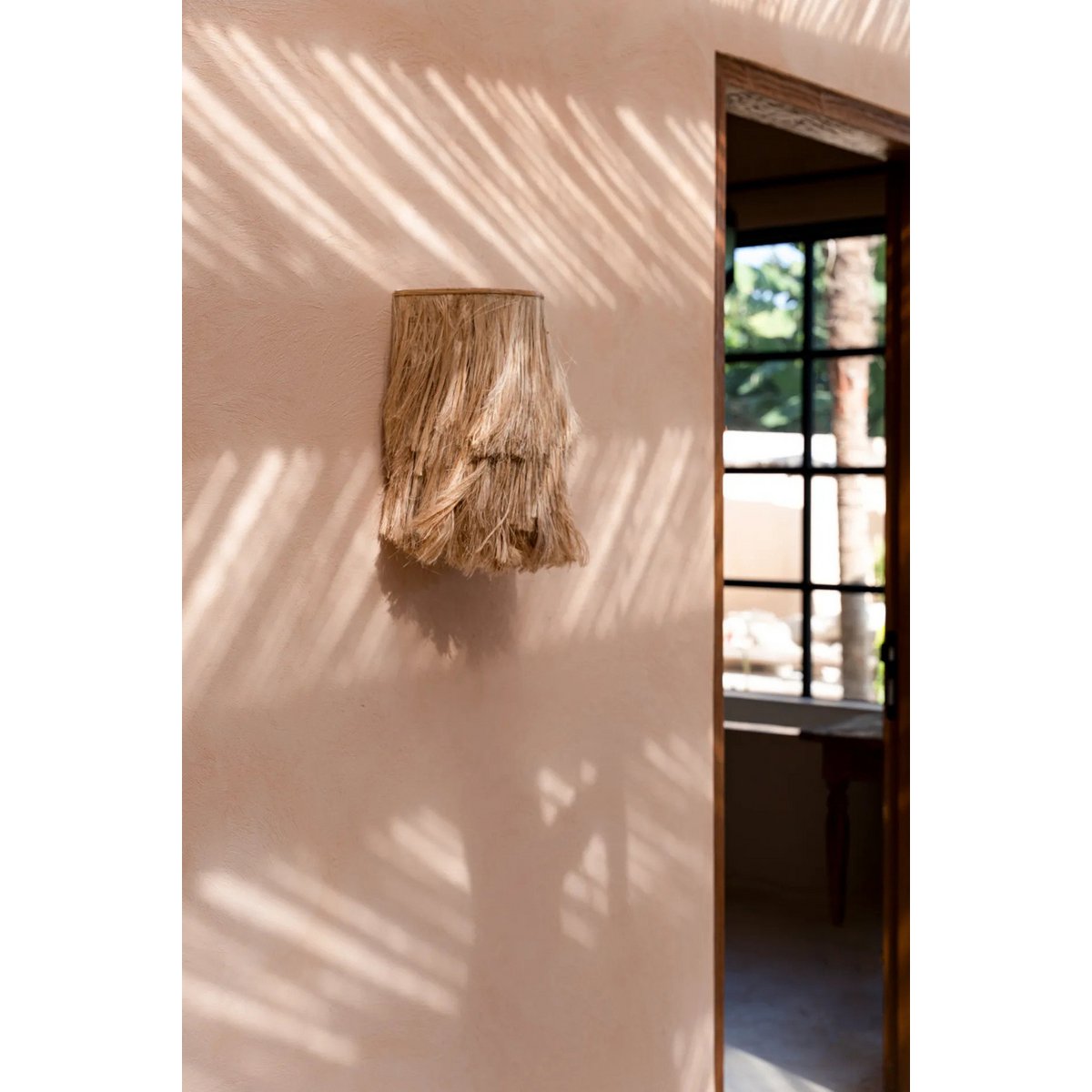 Abaca Wall Light - Natural Woven Sconce - Small