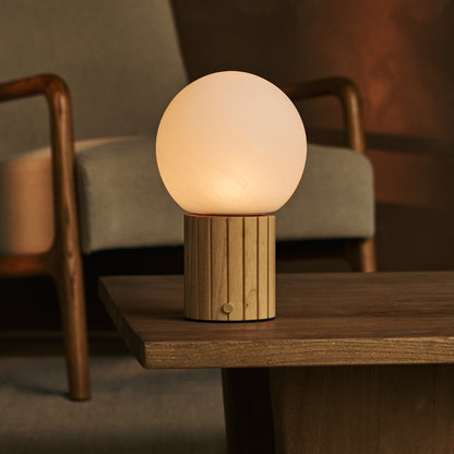 Light Brown Rechargeable Table Lamp - 3 Light Colors Cordless