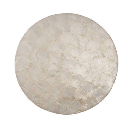 Mother of Pearl Coaster - Handmade Natural Shell Drink Coaster, White