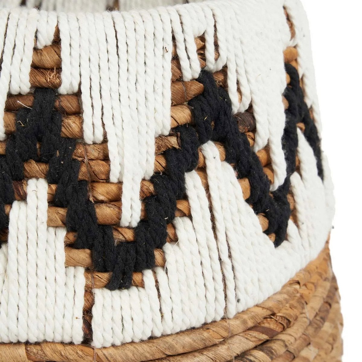 Banana Leaf Storage Basket - Natural White Woven Basket - Small