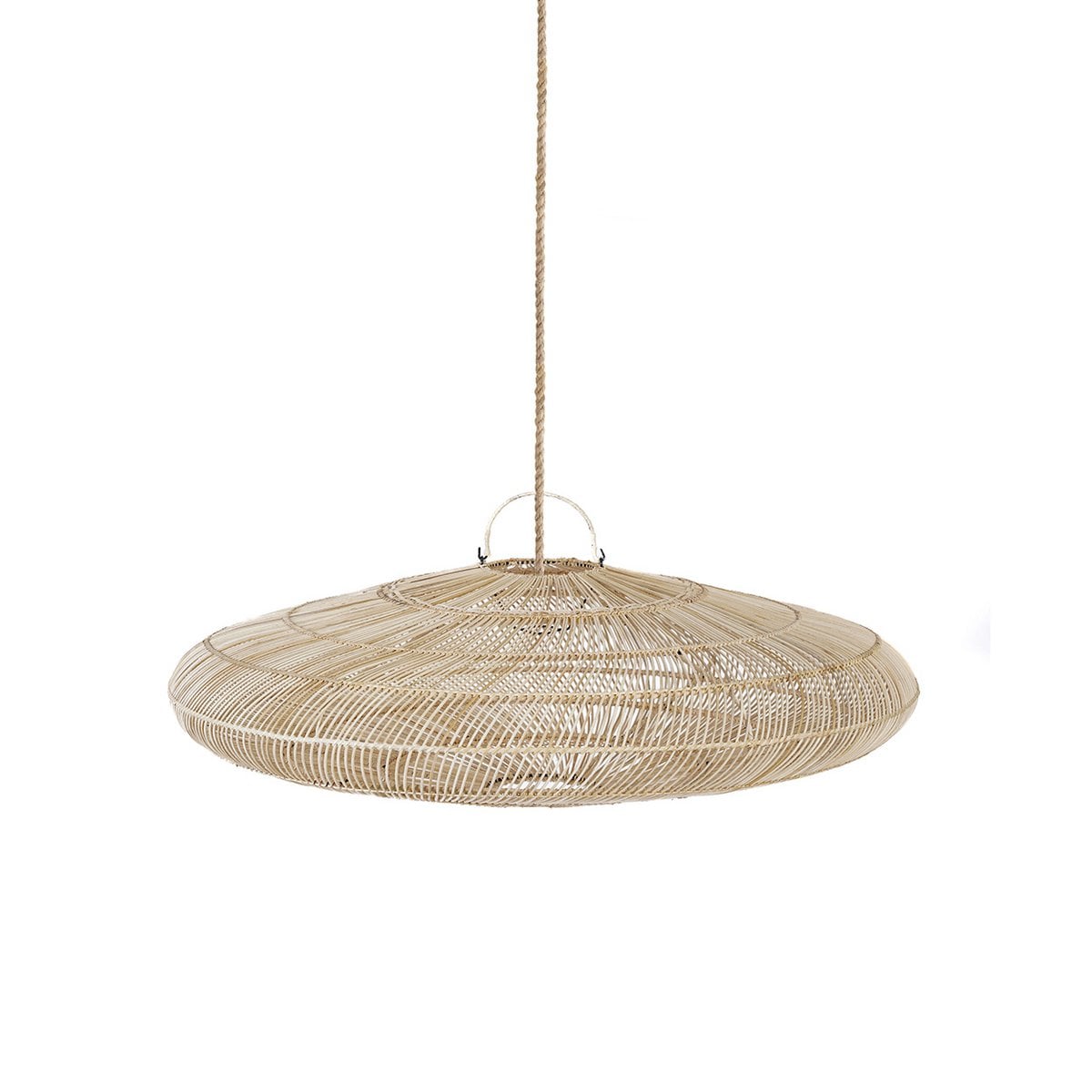 Rattan Pendant Light - Natural Macaron Style, Large