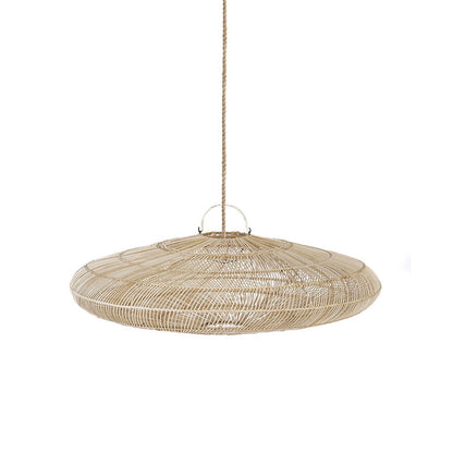 Rattan Pendant Light - Natural Macaron Style, Large