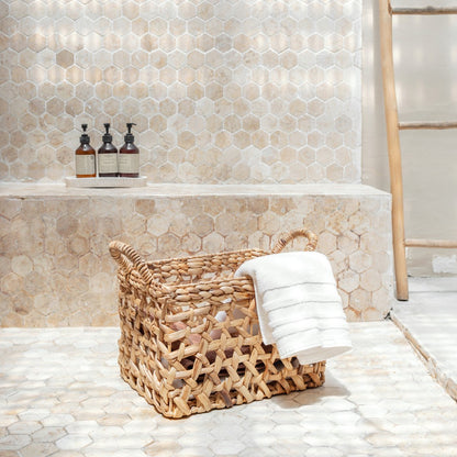 Water Hyacinth Shelf Basket – Hand Woven Rectangular Storage, 2 Sizes