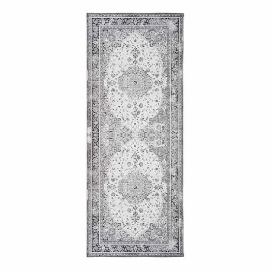 Havana Hallway Runner - Chenille Polyester, Black/White - 80x200 cm