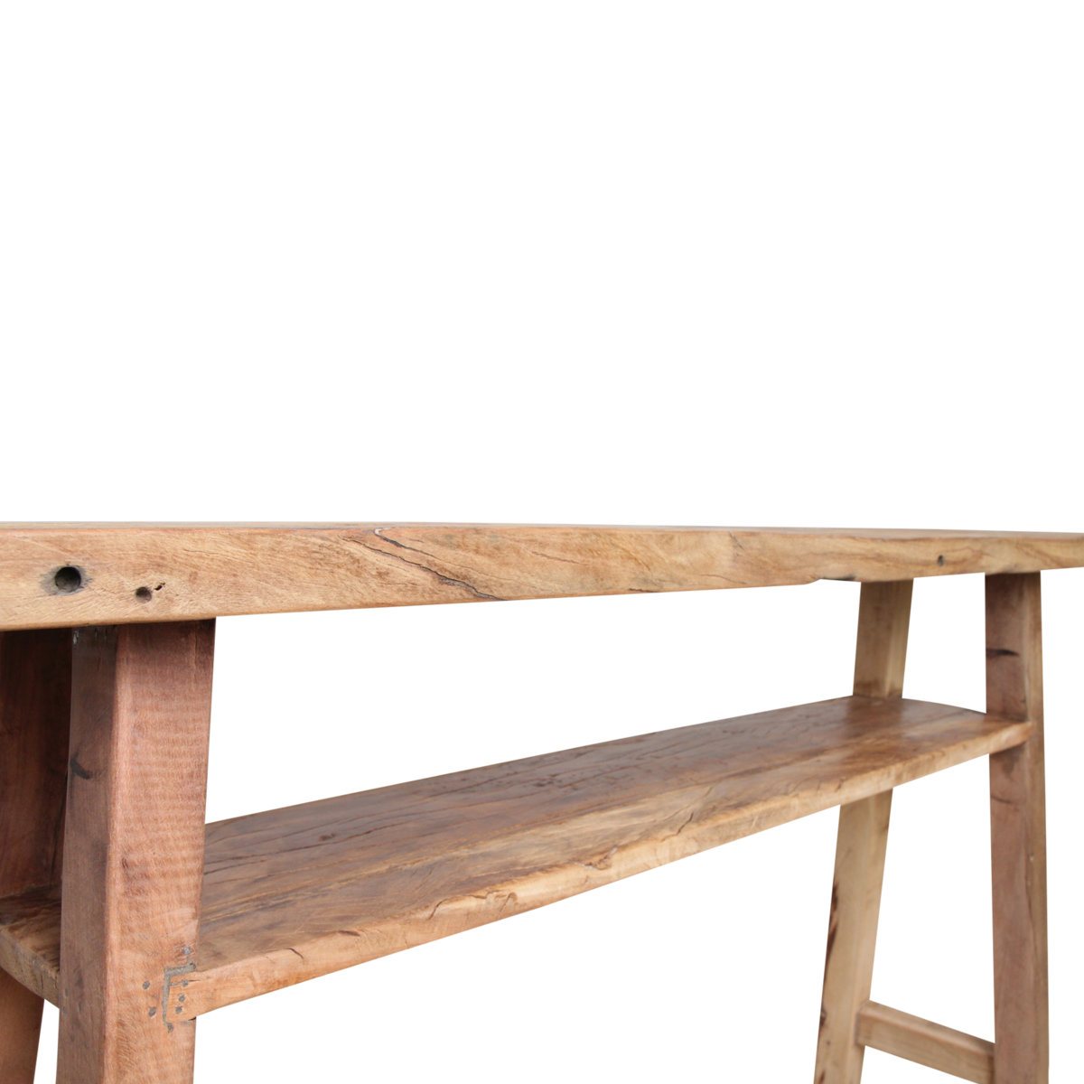 Reclaimed Wood Console Table – Farmwood Rustic Style, Large