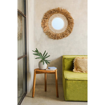 Raffia Cowrie Mirror – Natural White Coastal Accent Mirror
