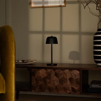 Rechargeable Table Lamp - Black Cordless Lamp with Dimmer