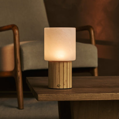Light Brown Rechargeable Table Lamp Cordless Dimmable