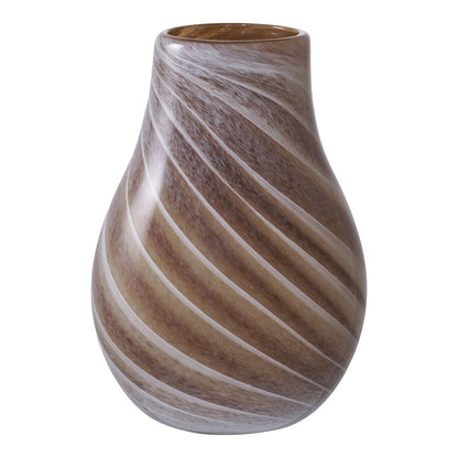 Brown Glass Vase - Nordic Style Decorative Vase, 23cm
