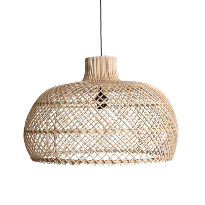 Rattan Pendant Light - Large Natural Woven Hanging Lamp