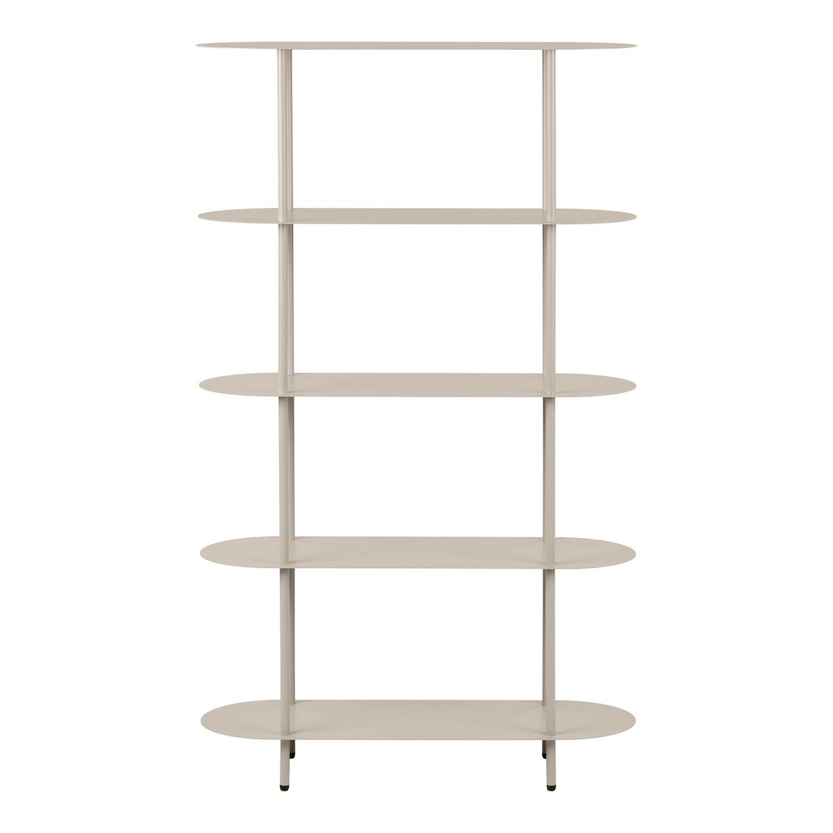Rieti Shelving unit, 5 shelves, metal, sand, 31x90x150 cm