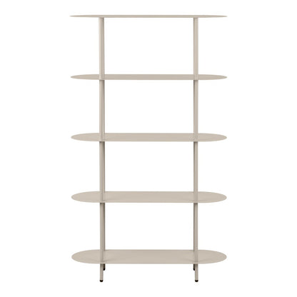 Rieti Shelving unit, 5 shelves, metal, sand, 31x90x150 cm