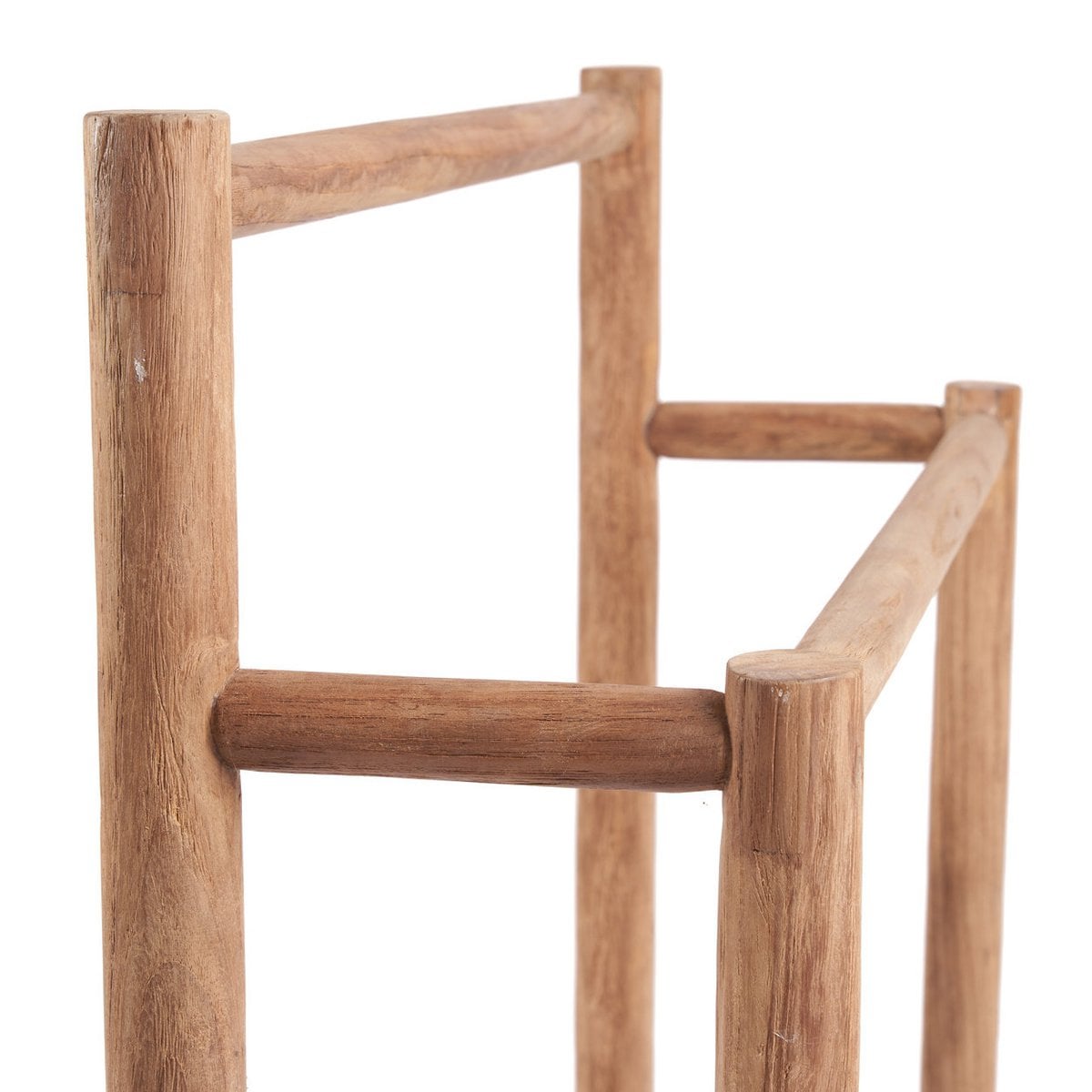 Rustic Teak Wood Towel Hanger – Handmade Sustainable Bathroom Rack
