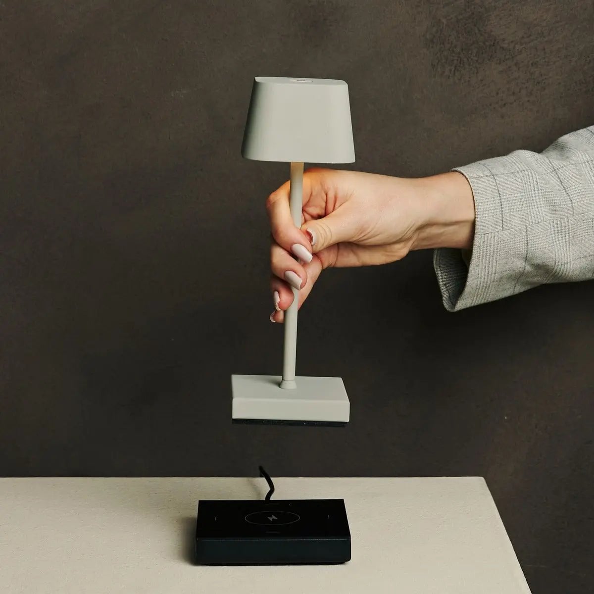 Shadow Grey Cordless Table Lamp | Sarphati Mini | Rechargeable & Dimmable