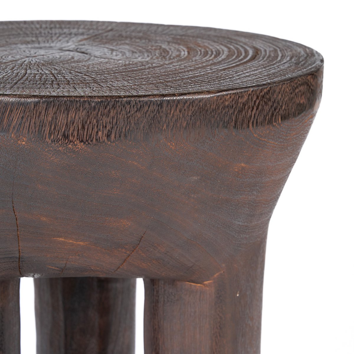 The Java Tripod Side Table - Dark Walnut