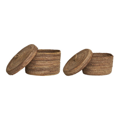 Banana Leaf Storage Baskets – Natural Woven Baskets, Set of 2