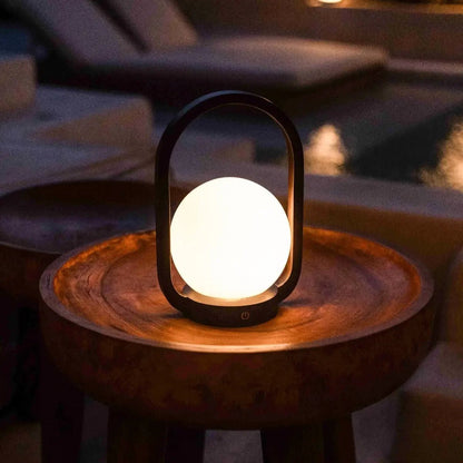 Skye Dark Brown Wooden Cordless Lamp | Rechargeable, Dimmable & 3 Light Modes