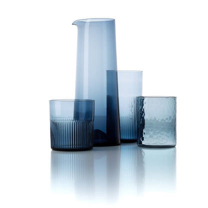 The Azure Rippled Low Tumbler - Blue