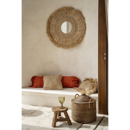 Teak Yatai Stool - Natural Wood Accent Piece - Medium