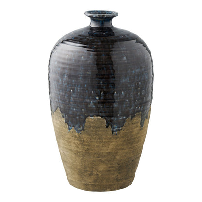 Ceramic Vase Dark Blue - Modern Decorative Vase, 27x44.5 cm