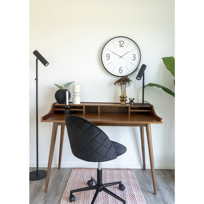 Geneve Office Chair - Black Velvet, Black Legs, 55x55x73 cm