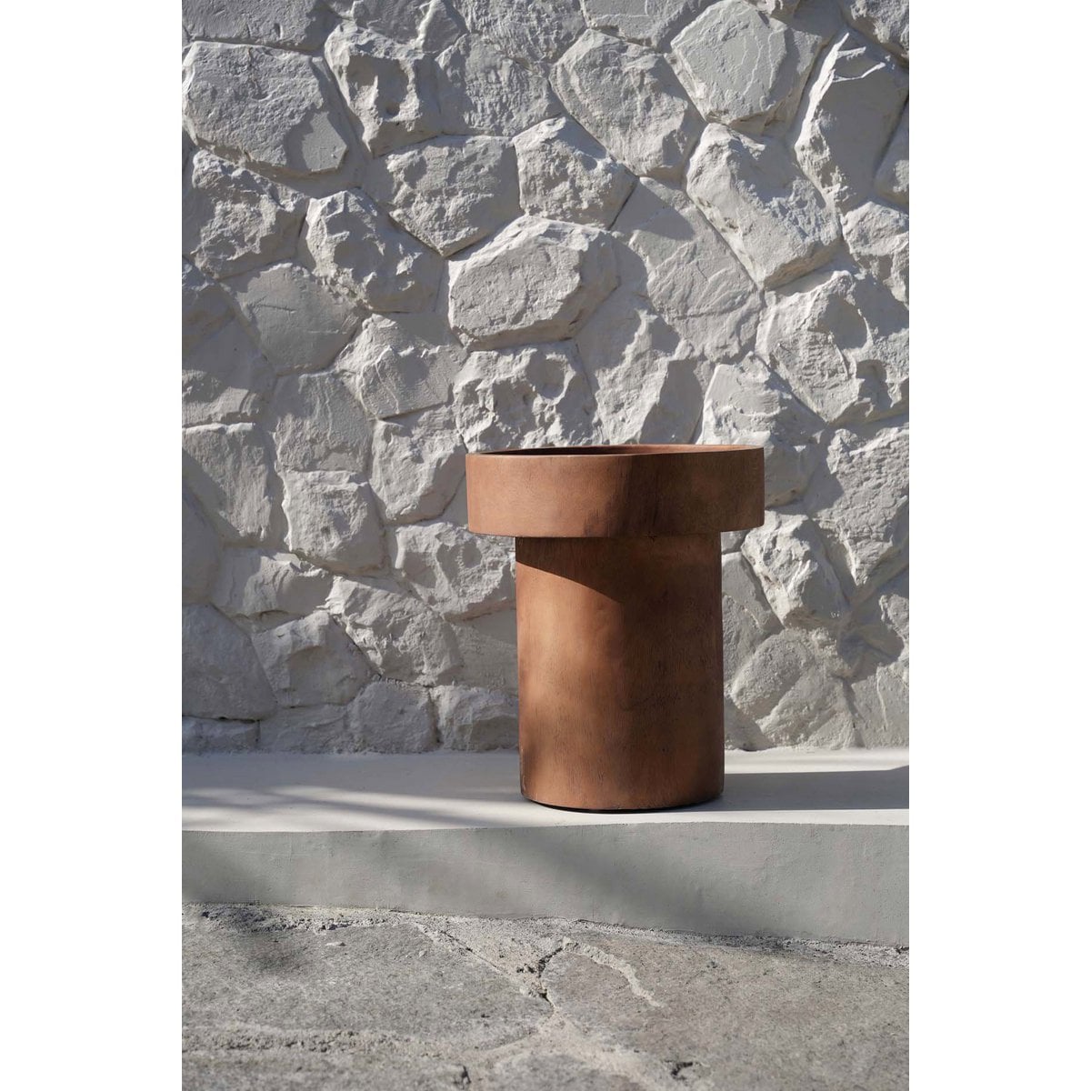 Suar Wood Side Table - Natural, Elegant Accent Table