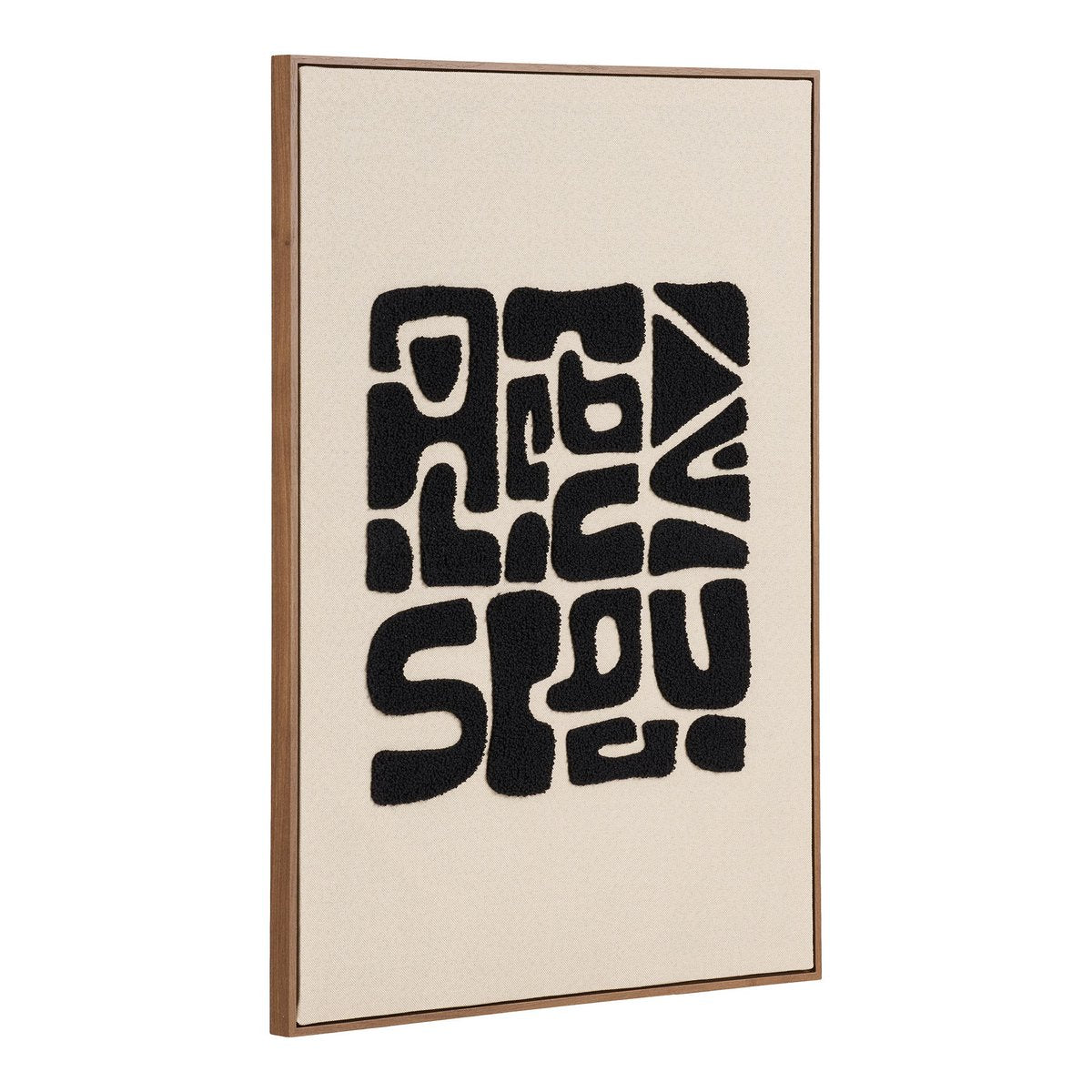 Tufted Wall Decor - Black & Brown Nordic Wall Art, 50x70 cm