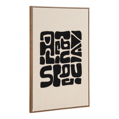Tufted Wall Decor - Black & Brown Nordic Wall Art, 50x70 cm