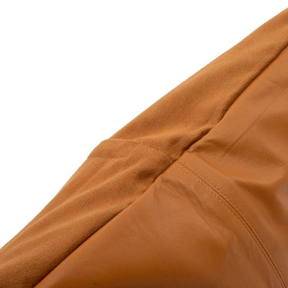 Camel Leather Cushion Cover - Four Panel Design - 60x60