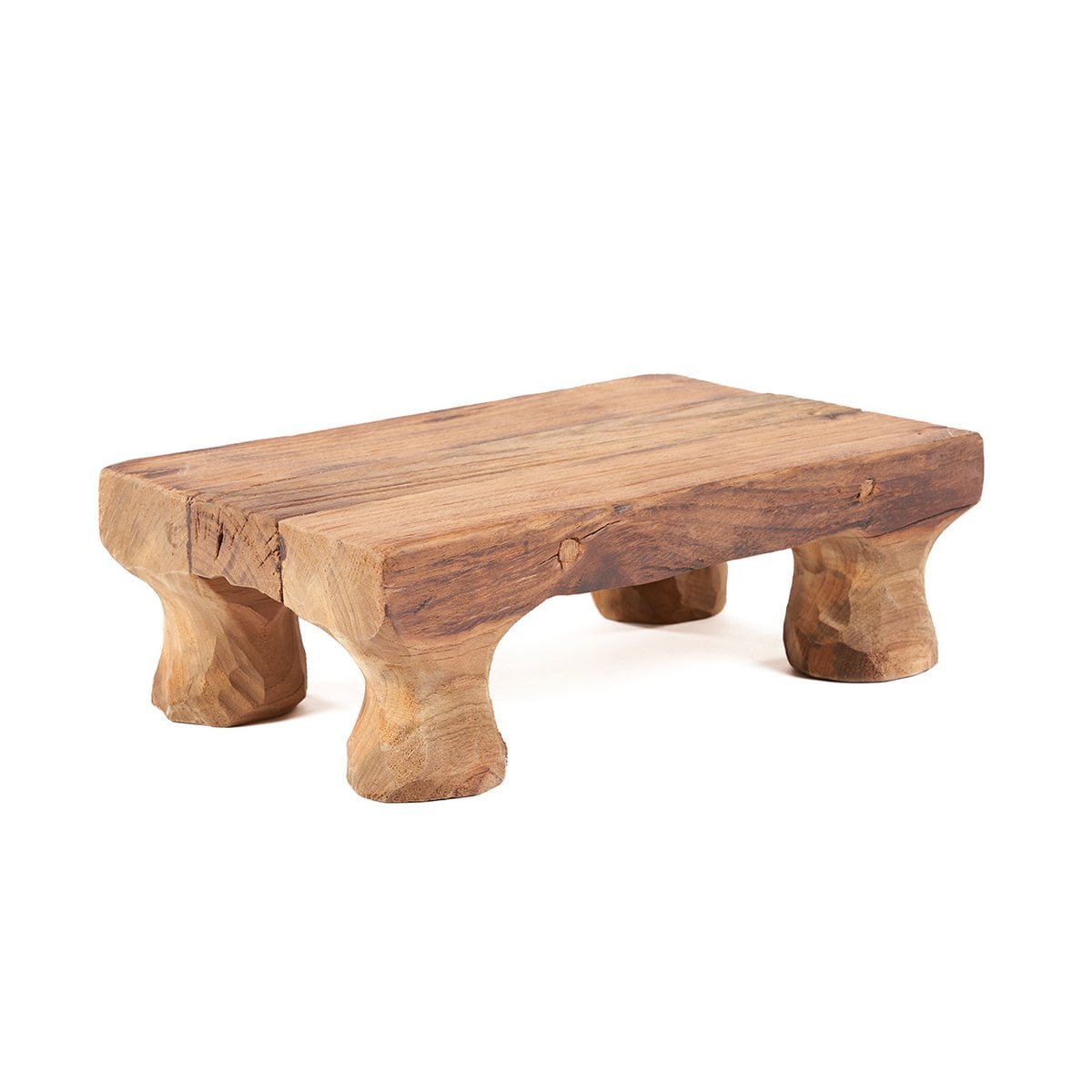Teak Serving Tray - Natural Wood Snack & Tapas Platter