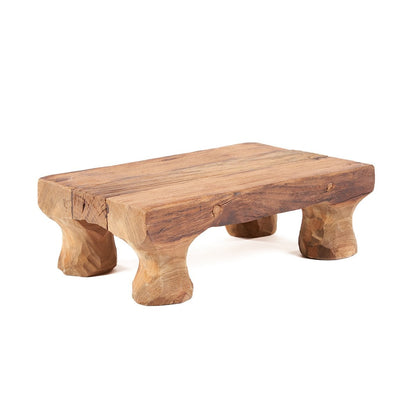 Teak Serving Tray - Natural Wood Snack & Tapas Platter