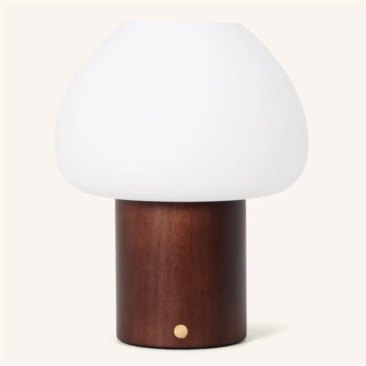 Dark Brown Wooden Table Lamp | Rechargeable & Dimmable