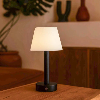 Zoë Black Wooden Rechargeable Table Lamp | Dimmable, USB-C & Up to 80 Hours of Battery Life