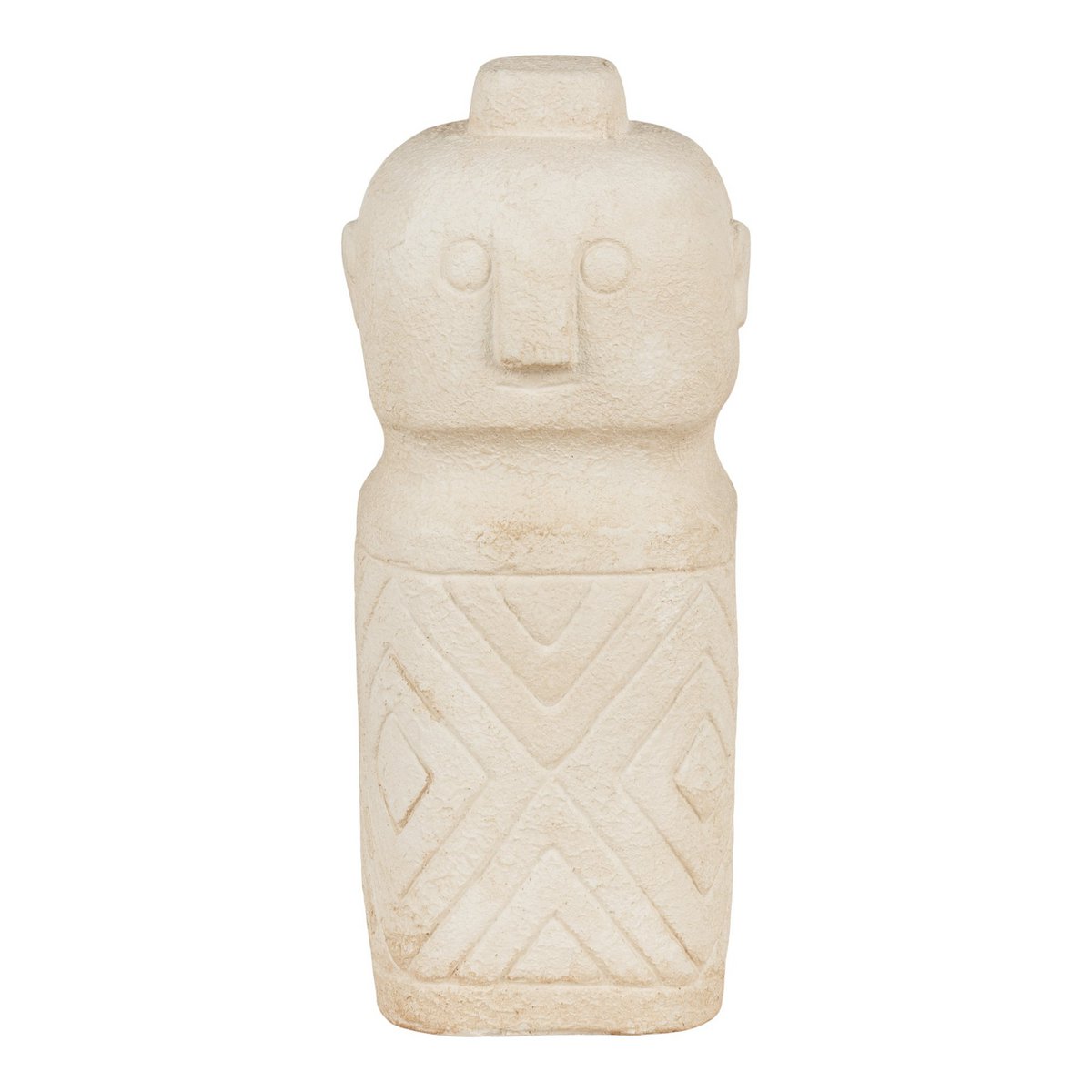 Decoration  - Decoration in cement, beige, 6,5x6,5x15 cm