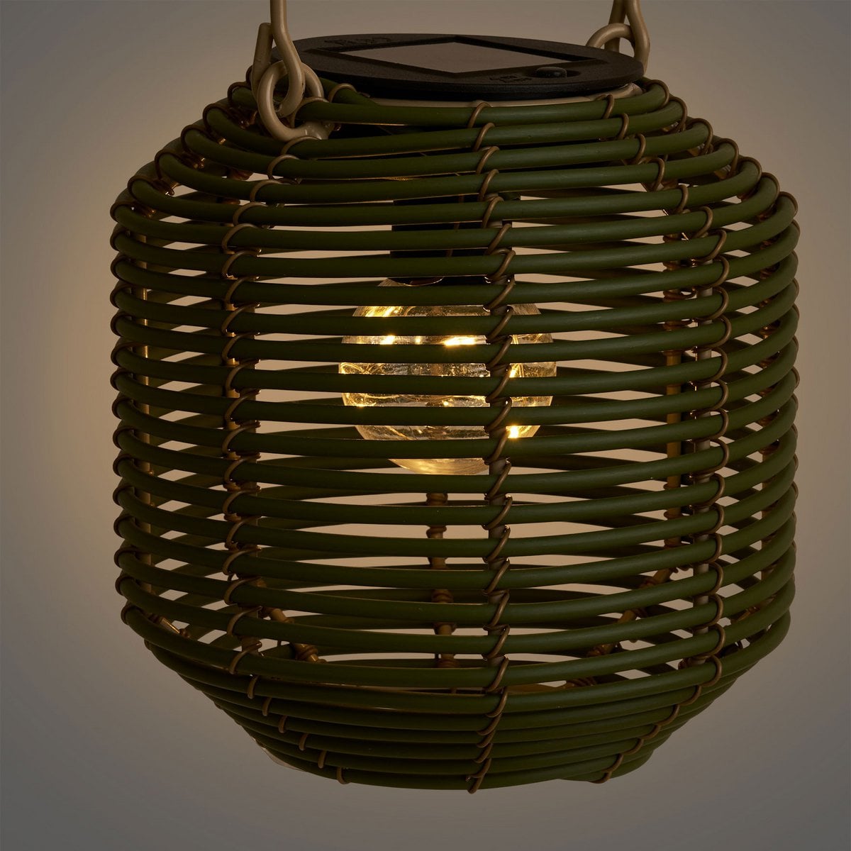 Rechargeable Solar Lantern - Green Crewe Lantern for Camping & Patio