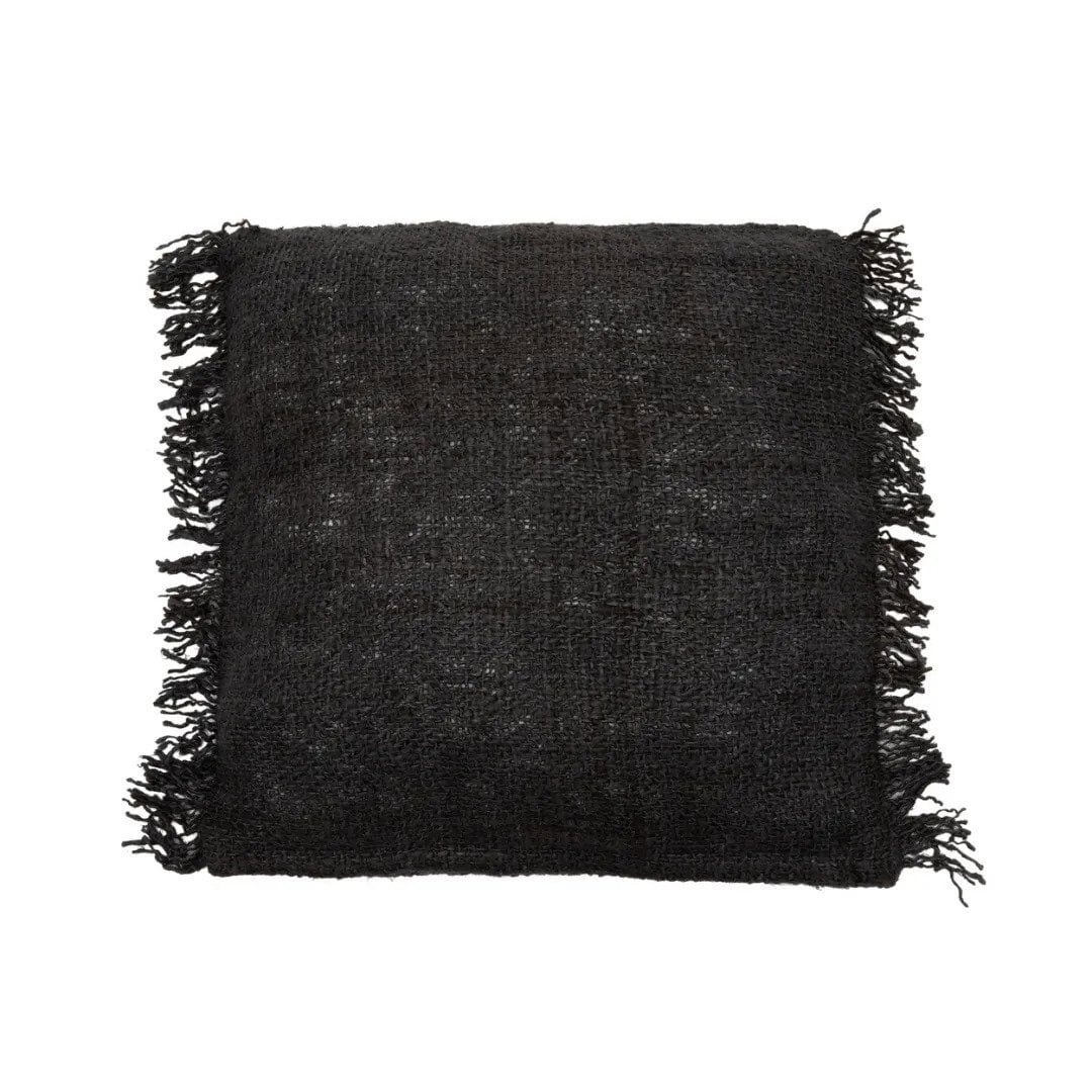 Cotton Boho Cushion Cover - Black Navy, 60x60 cm