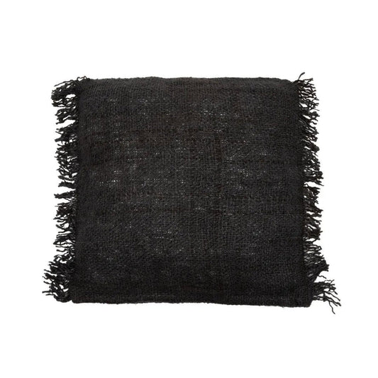 Βαμβακερή Boho Μαξιλαροθήκη - Black Navy, 60x60 cm