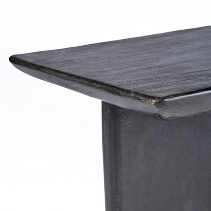 Mango Wood Coffee Table - Modern Black Obsidian Style