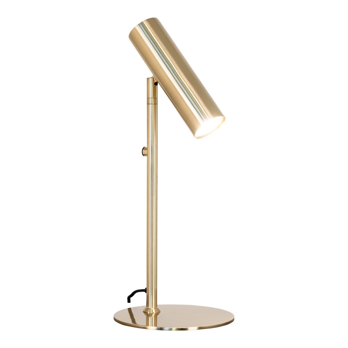 Brass Table Lamp - Adjustable Steel Desk Light, Modern Design