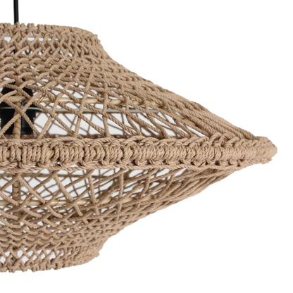 Rope Pendant Light - Natural Corda Hanging Lamp, Medium