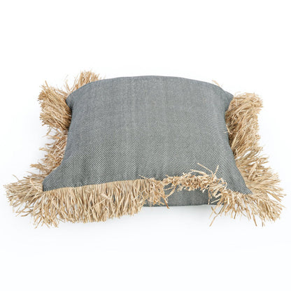 La Funda De Cojín Cotton Bonita - Negro Natural - 60x60