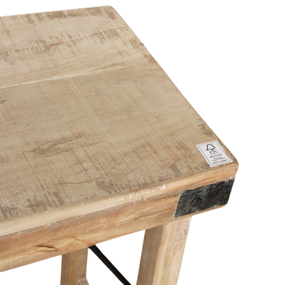 Limewash Console Table Foldable | Wall Table | Raw Materials