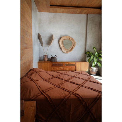 Berber Bed Throw - Terracotta